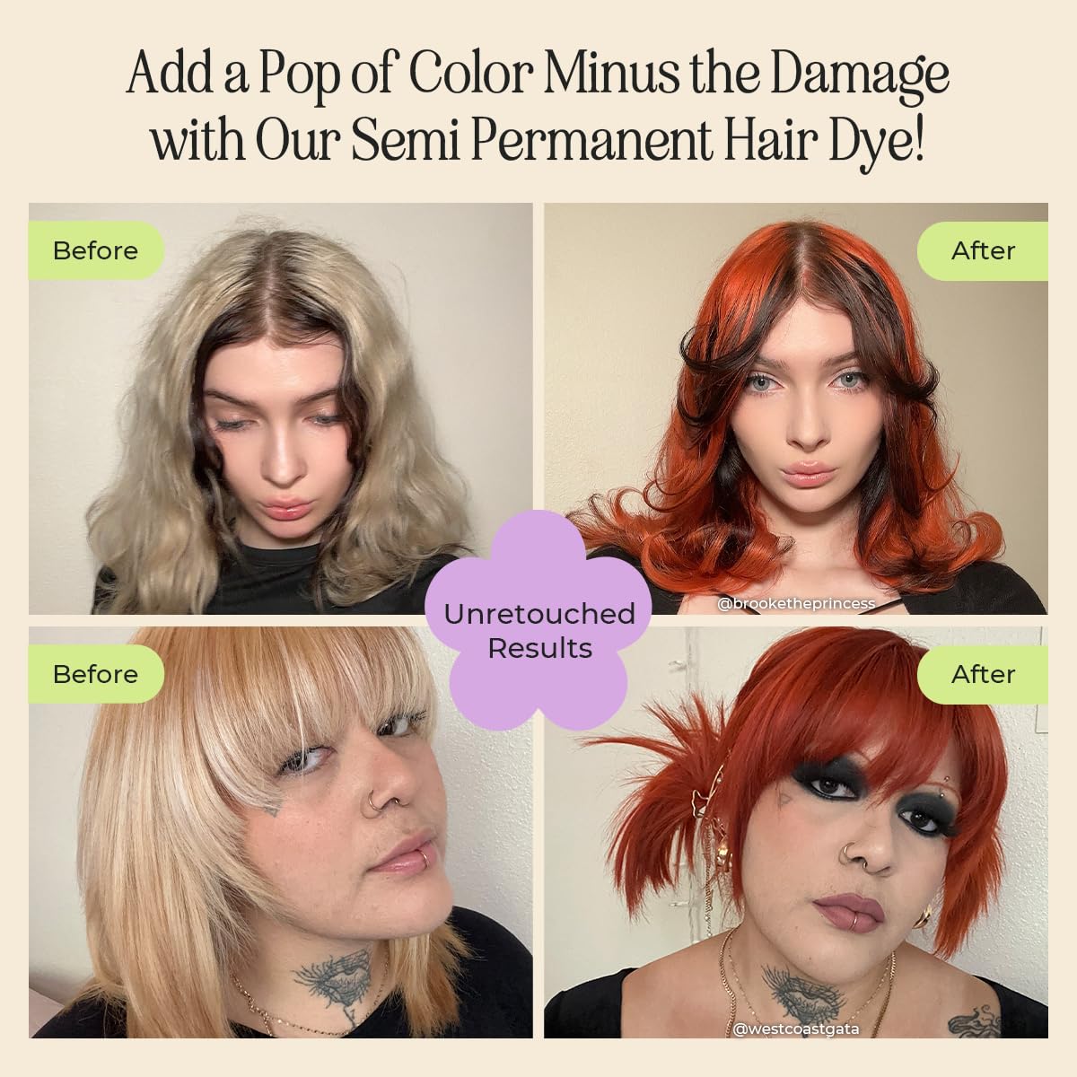 INH Fire Opal: masque colorant riche en nutriments qui colore et apaise les cheveux.