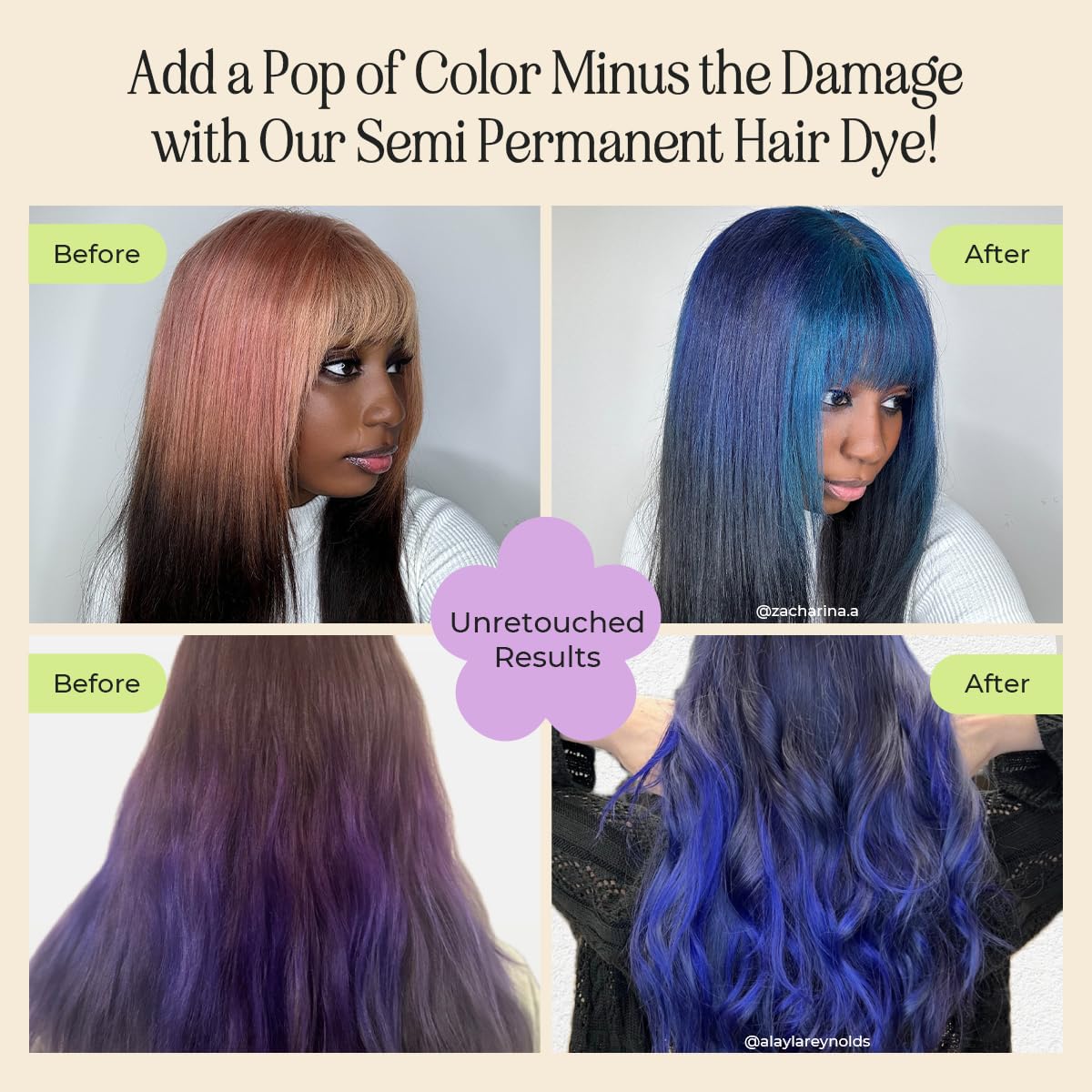 INH Royal Sapphire – crème colorante, texture riche, couleur sans décoloration.