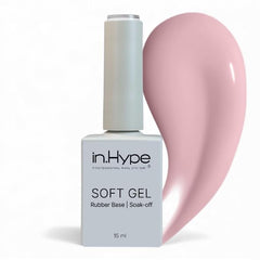 IN.HYPE Elastic Rubber Base Coat bottle showing thick smoothing formula for problem nails