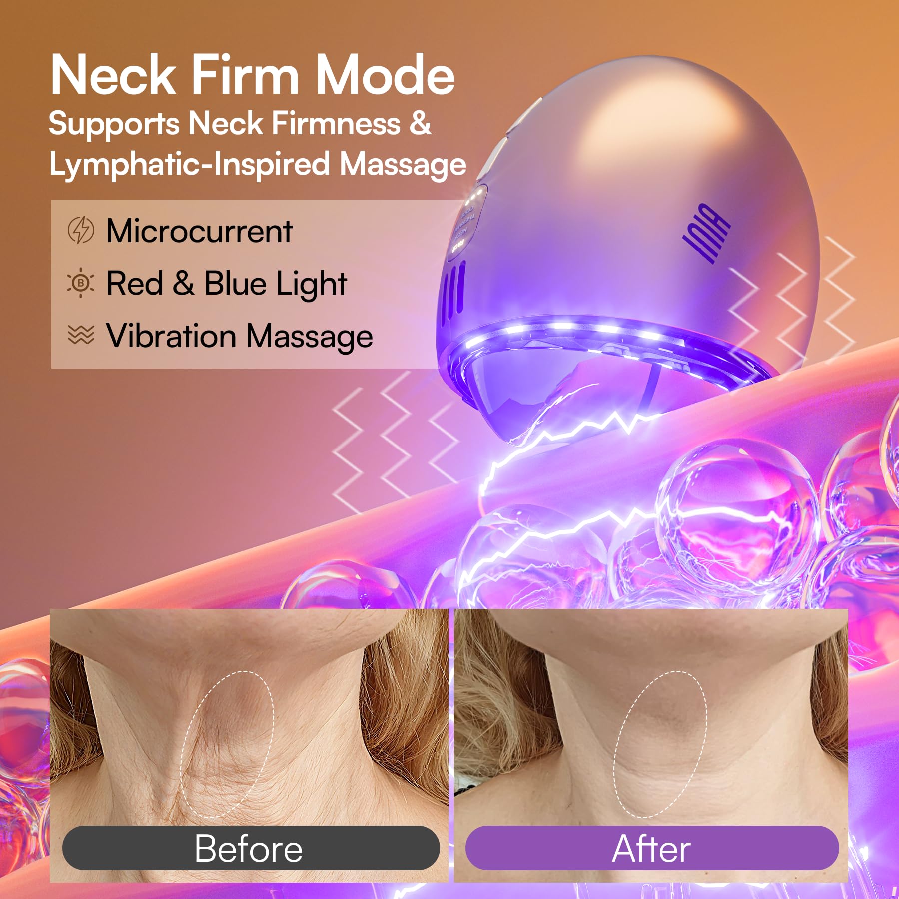INIA cryo-blue LED: apaisement peau sensible et pores visiblement réduits.