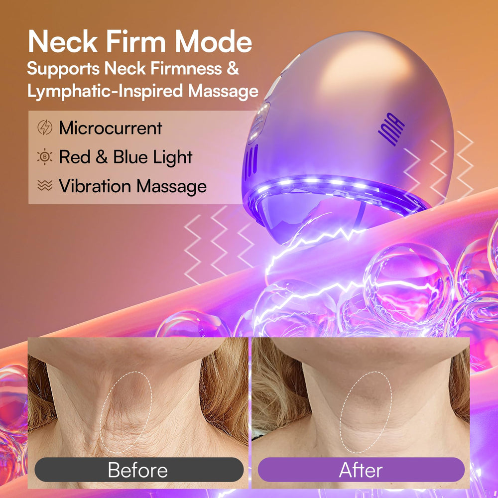 INIA cryo-blue LED: apaisement peau sensible et pores visiblement réduits.
