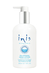 Inis l'Énergie de la Mer, lotion mains minérale, bouteille élégante pour hydratation légère.