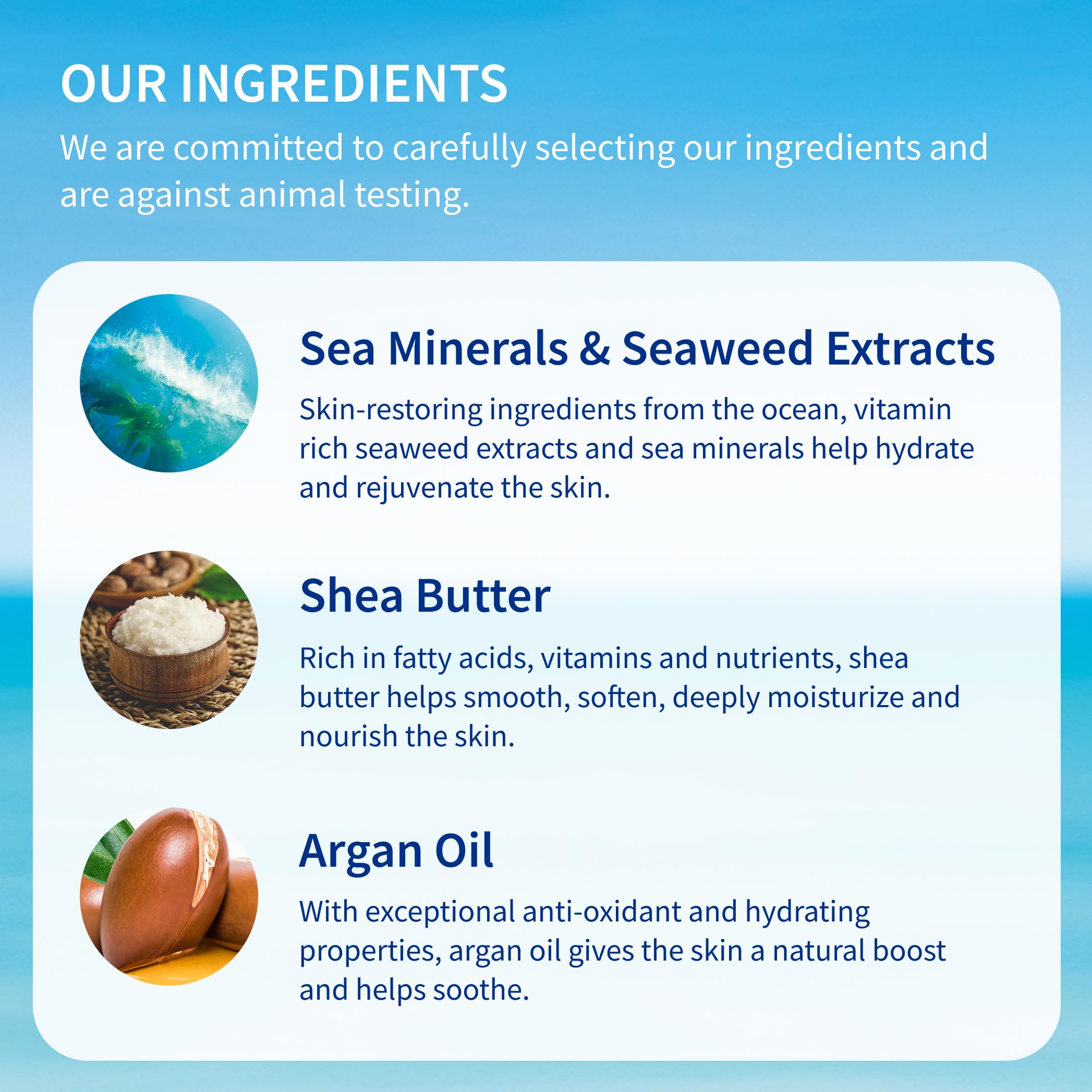 Inis l'Énergie de la Mer, lotion mains minérale, extraits marins et algues nourrissants.