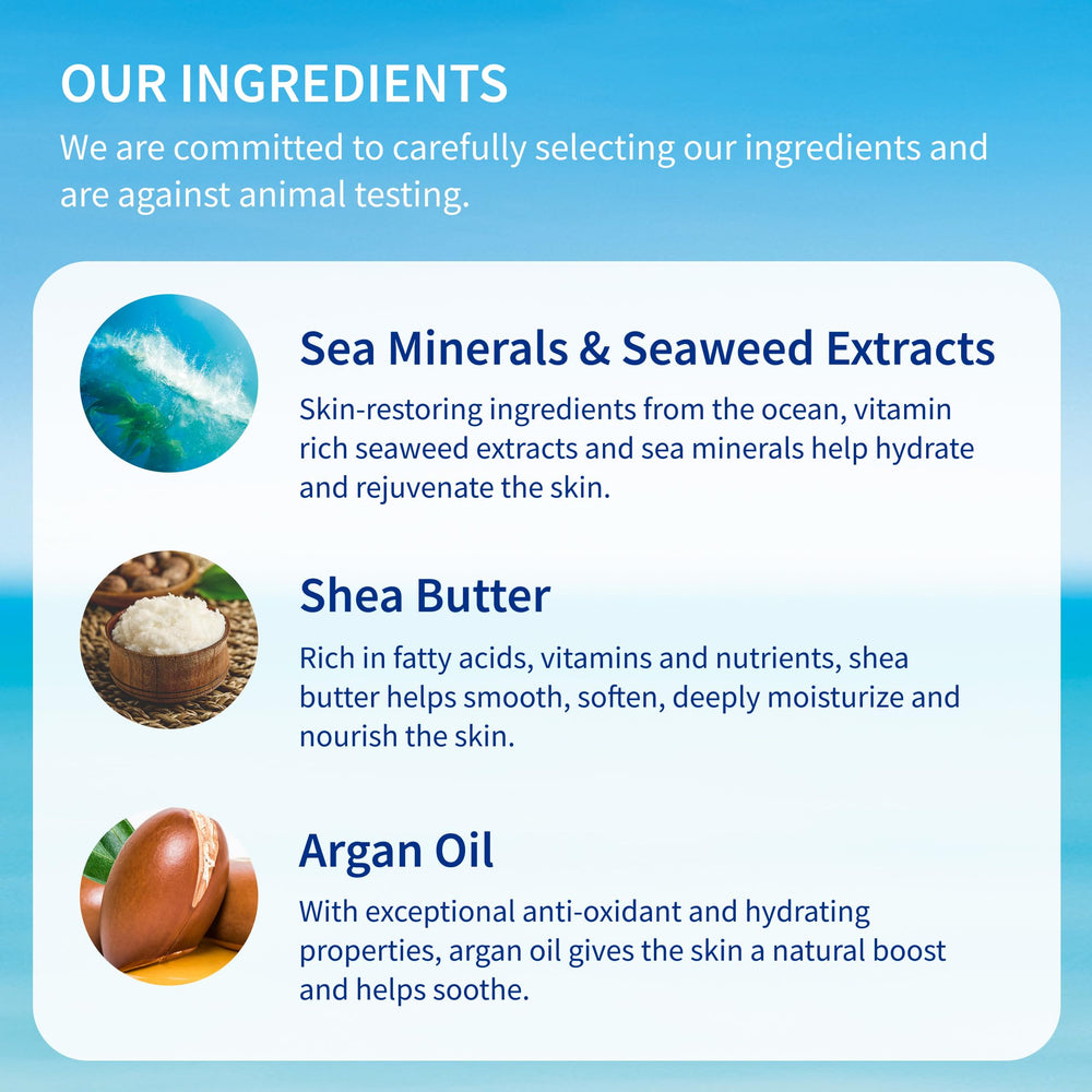 Inis l'Énergie de la Mer, lotion mains minérale, extraits marins et algues nourrissants.