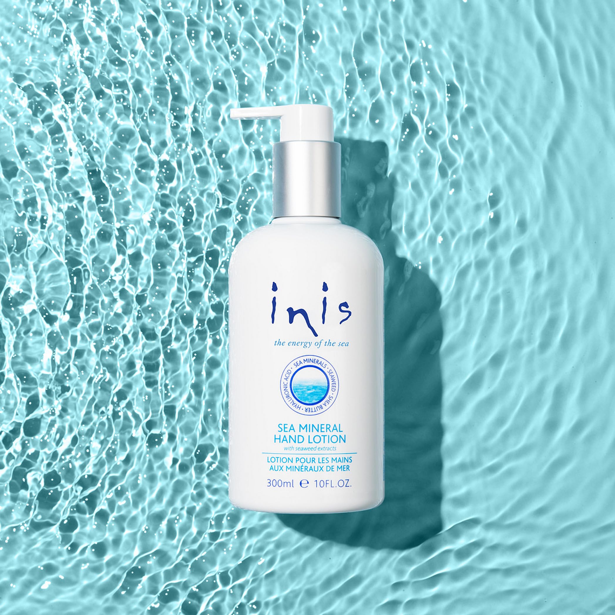 Inis l'Énergie de la Mer, lotion mains minérale, produit éthique sans parabènes.