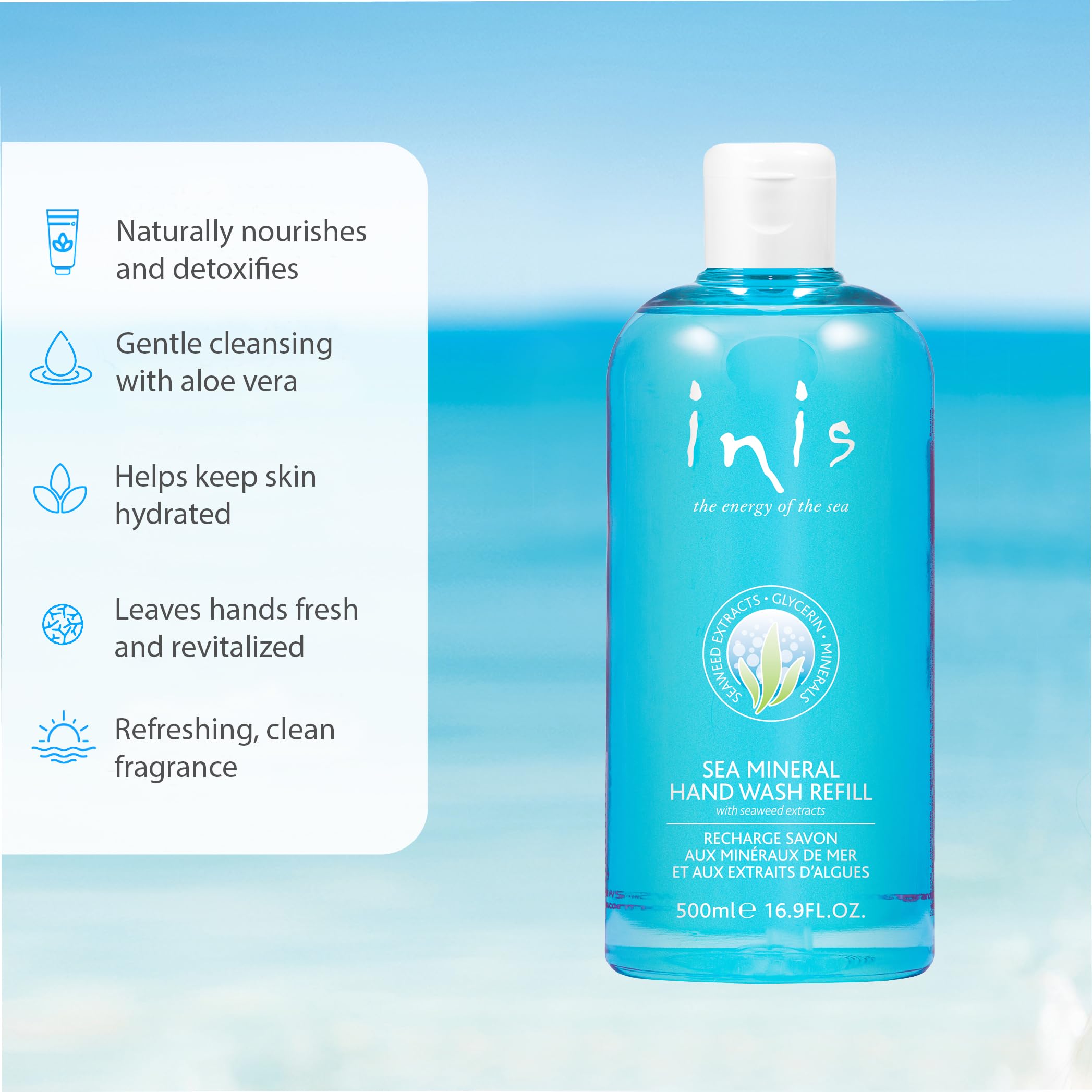Parfum marin Inis: senteur océanique fraîche et vivifiante.