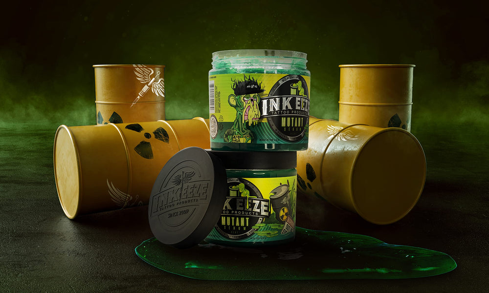 INK-EEZE Mutant Serum – vue d’ensemble de l’application par l’artiste.