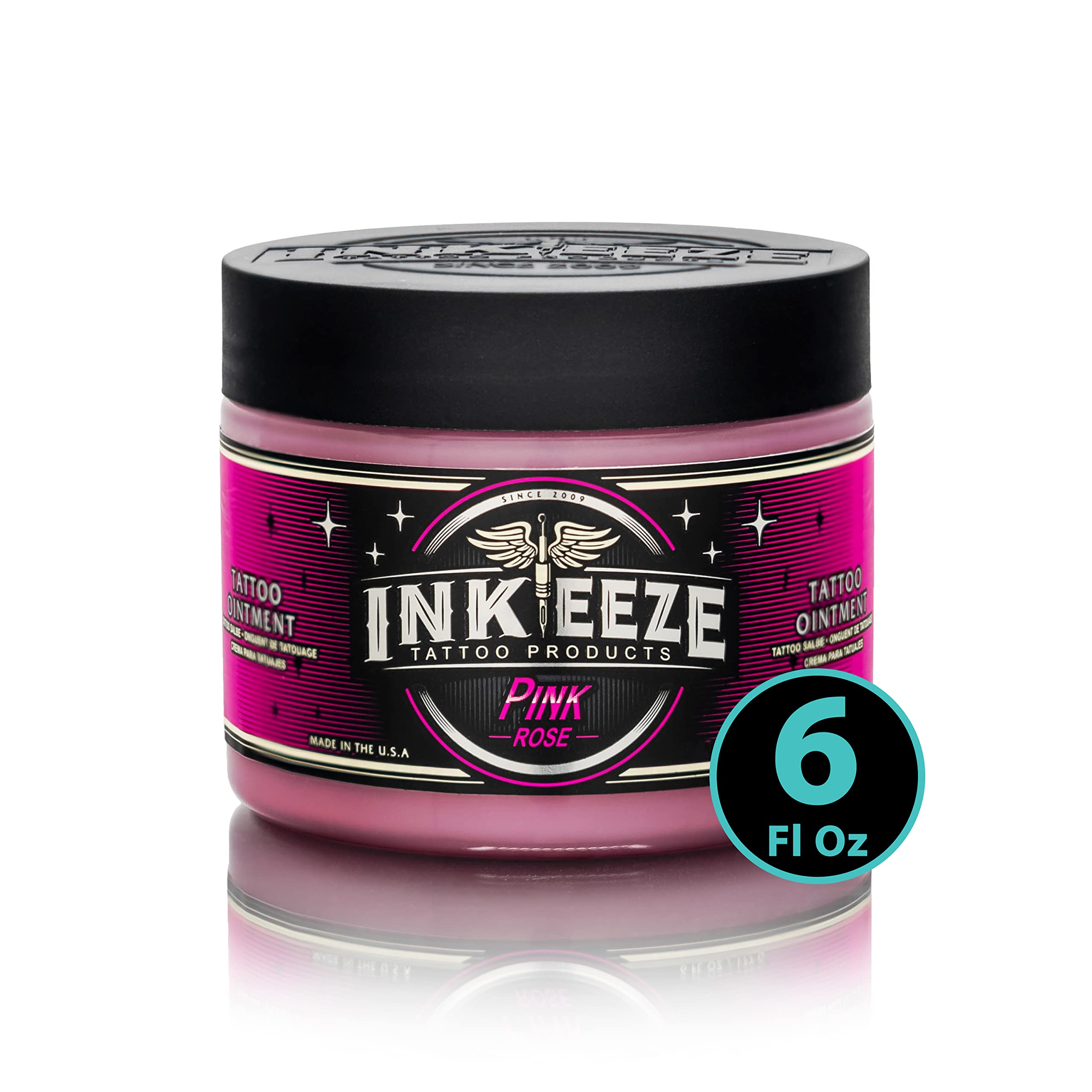 INK-EEZE Pink Pommade tatouage en flacon, hydratation douce pendant la séance