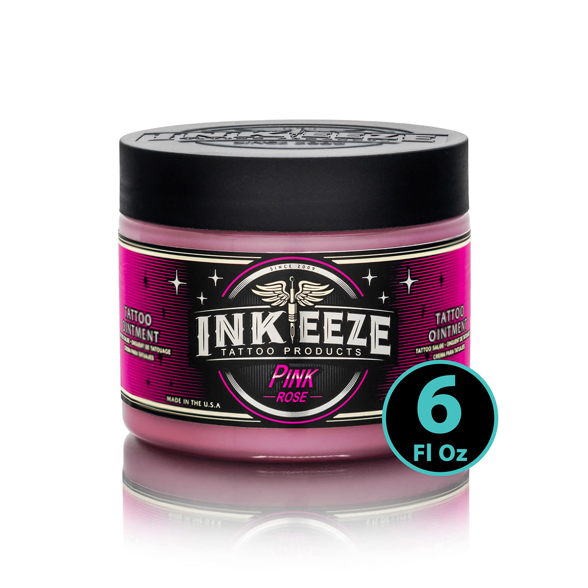 INK-EEZE Pink Pommade tatouage en flacon, hydratation douce pendant la séance