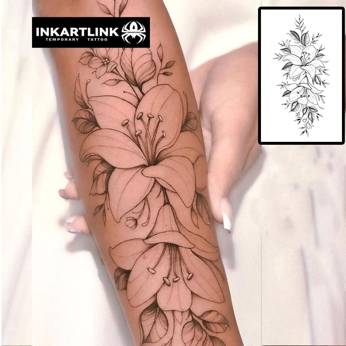 Film décoratif décollant INKARTLINK prêt à être transféré sur la peau