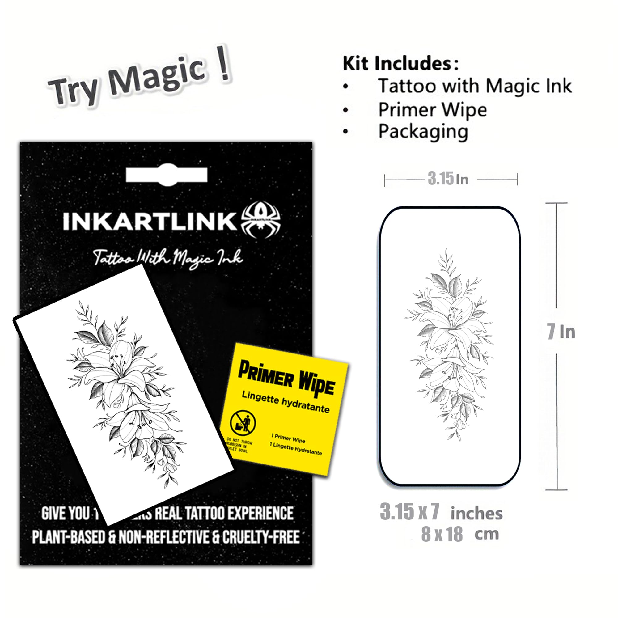 Lingette primer INKARTLINK pour préparer la peau avant l’application