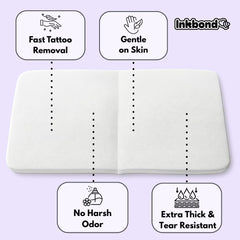 Lingette Inkbond efficace sur tous les tatouages temporaires, sans résidu.