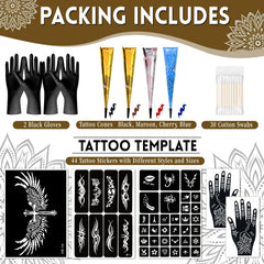 InkForge cônes tatouage 4 couleurs: pigments riches pour des tatouages temporaires