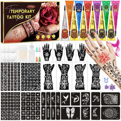 Kit InkForge complet pour tatouages temporaires, look personnalisable.