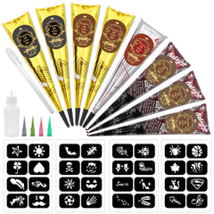 InkForge kit tatouage: ensemble de cônes pour créations temporaires.