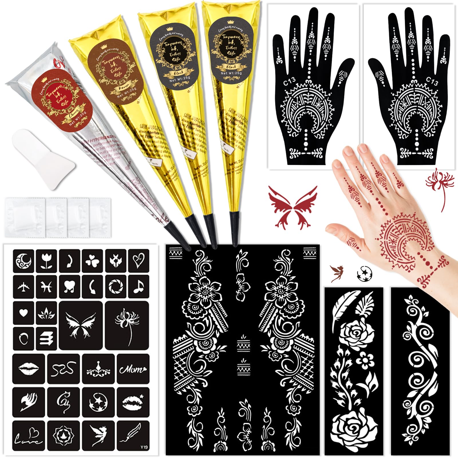 Kit InkForge tatouages temporaires prêt à l’emploi, emballage clair pour démarrer rapidement