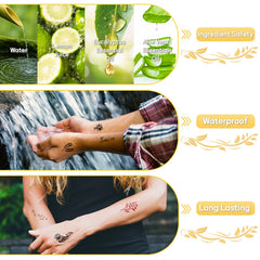 InkForge pochoirs tatouage: 32 modèles pour motifs variés.