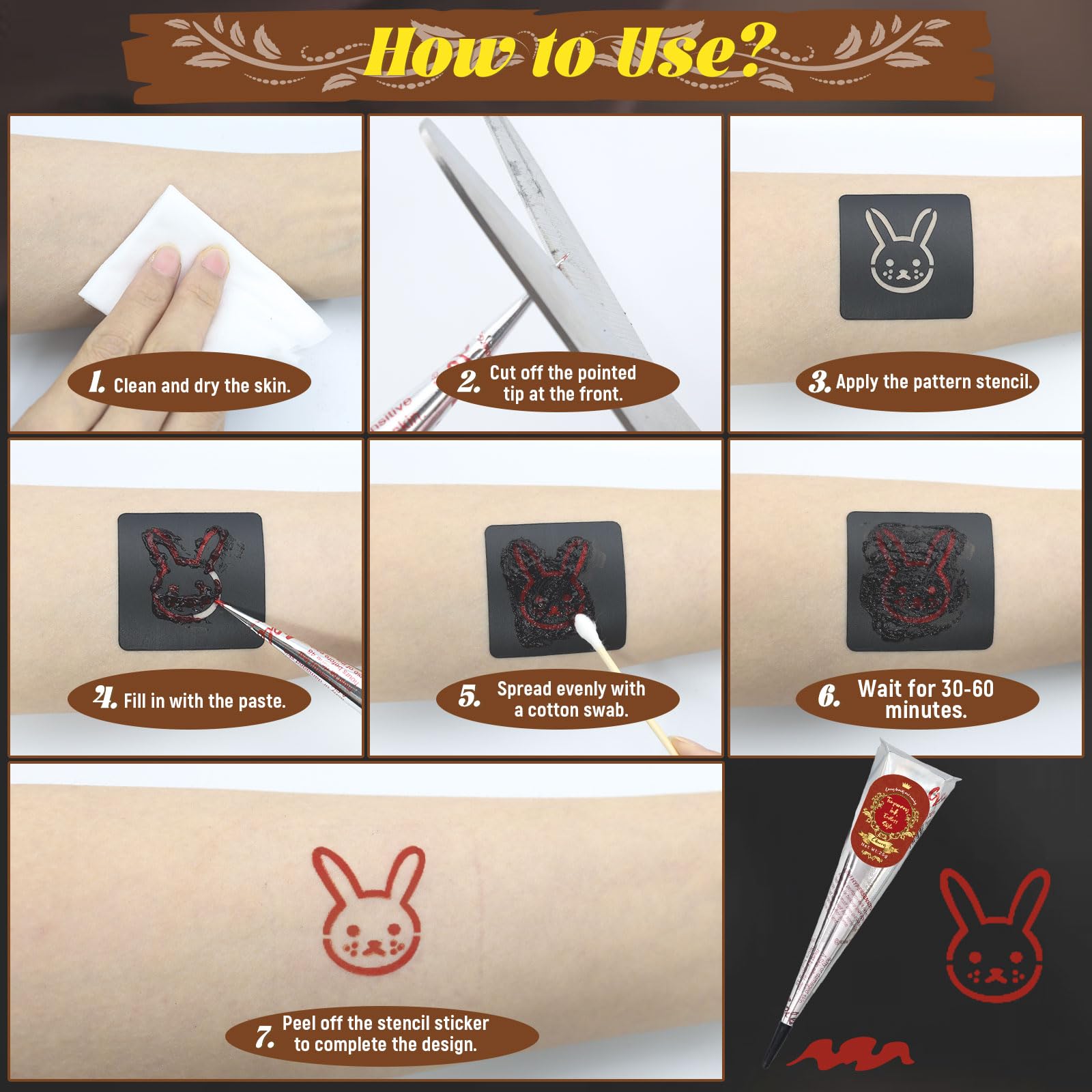 Tatouage temporaire InkForge durable, résistant à l’eau et à la transpiration.