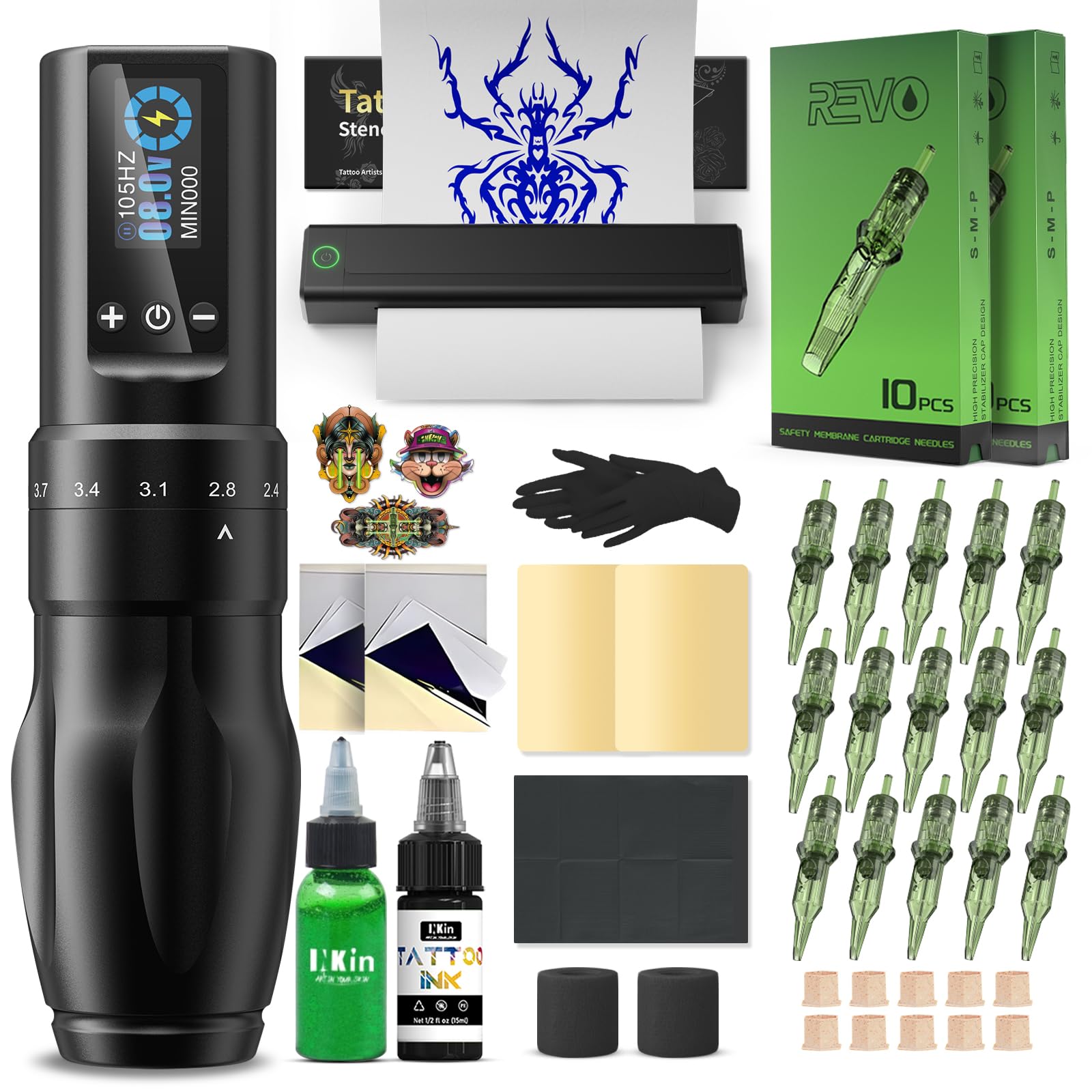Kit INKin tatouage débutant imprimante stencil, transfert net et rapide.