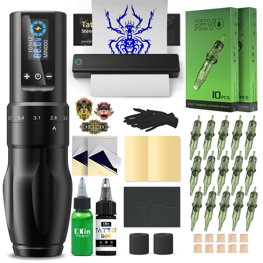Kit INKin tatouage débutant imprimante stencil, transfert net et rapide.