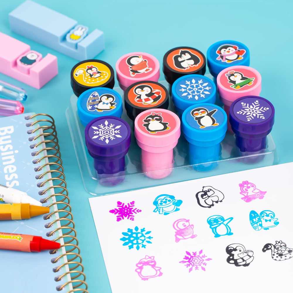 INKSOMOBA pingouin tatouages temporaires 24 modèles pour décorations festives