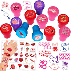 INKSOMOBA tampons Saint-Valentin coeurs – parfaits pour personnaliser cartes et paquets cadeaux.