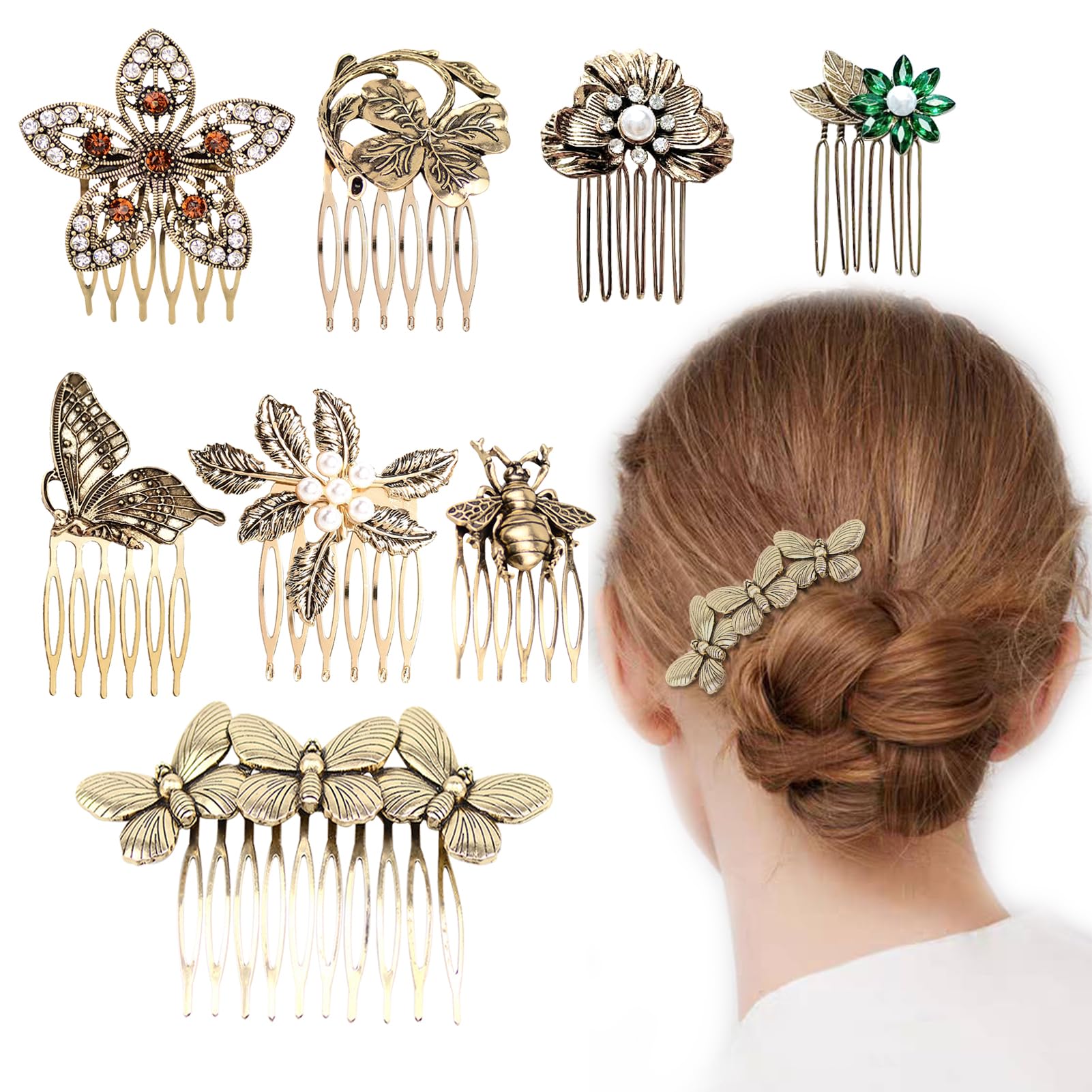 INLAZTIM papillon décoratif pour sublimer votre coiffure avec une touche vintage.
