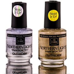 INM Vernis holographique Lumières du Nord – effet argent éclatant pour des ongles lumineux.