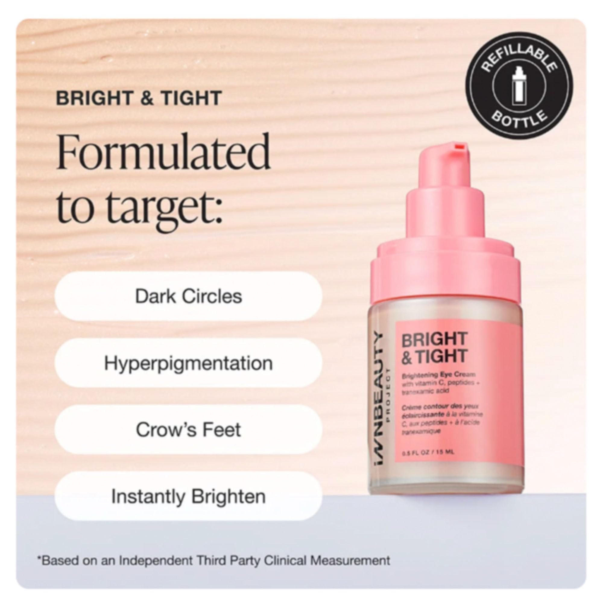 Innbeauty Project: texture hydratante qui pénètre rapidement autour des yeux.