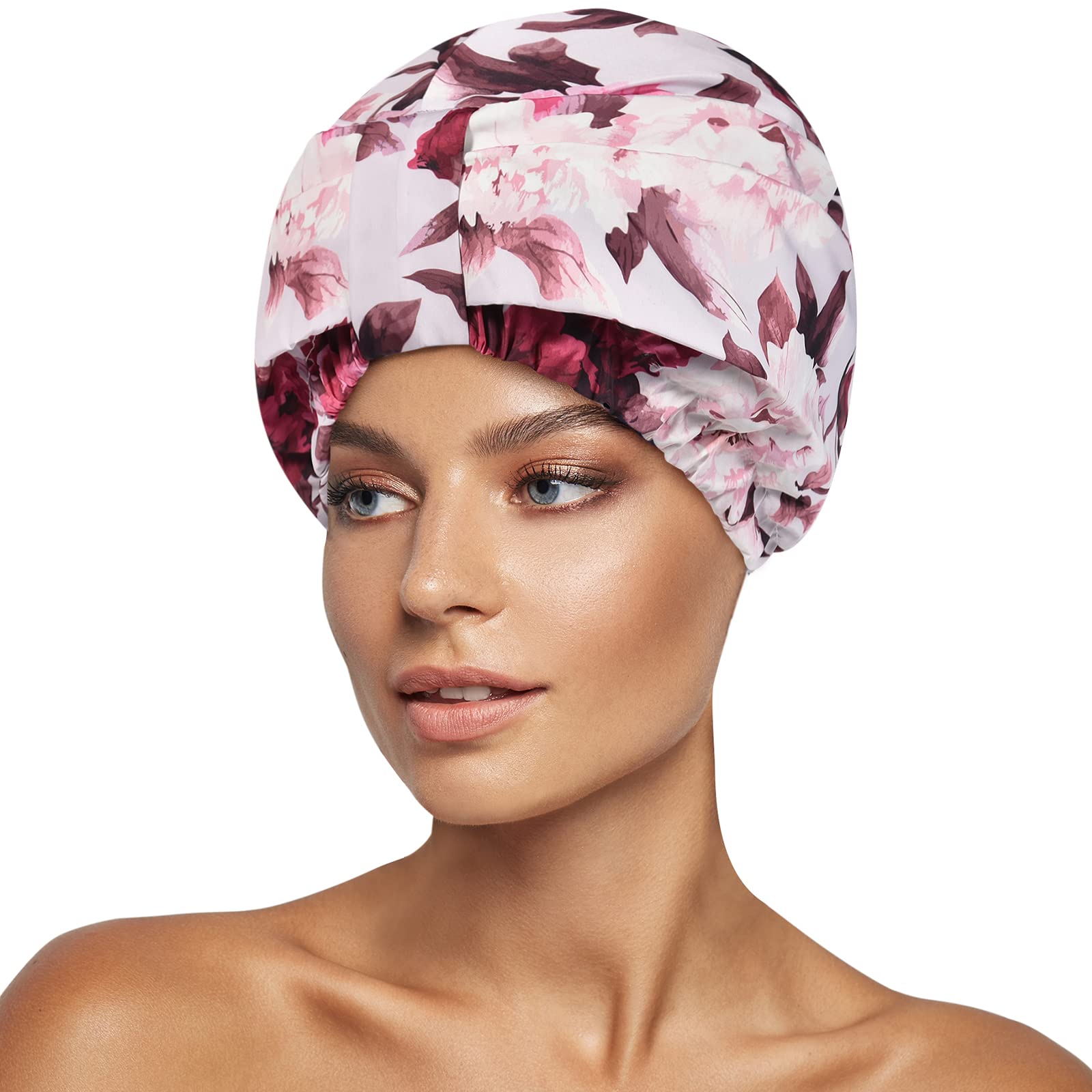 INNELO capuche impermeable double couche protege les cheveux sous la douche