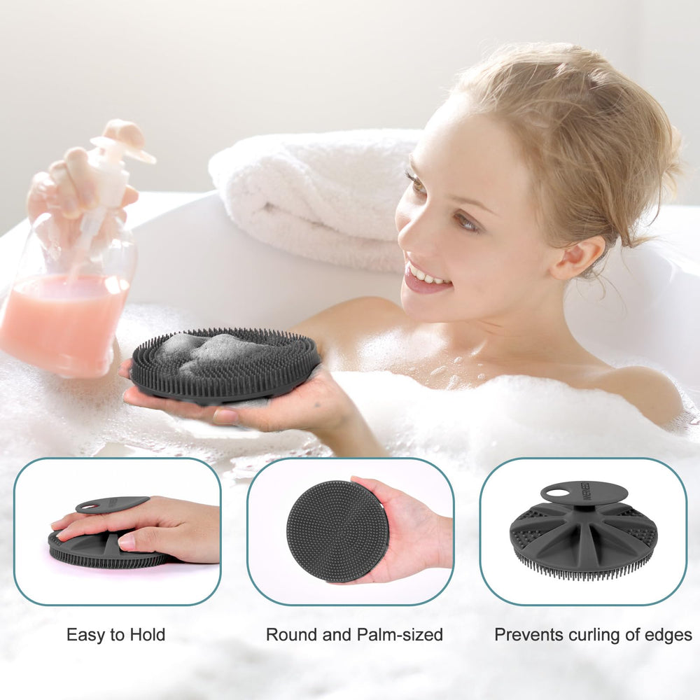 INNERNEED brosse-douche-silicone-hygienique-nettoyage-rapide: hygiène élevée et nettoyage rapide.