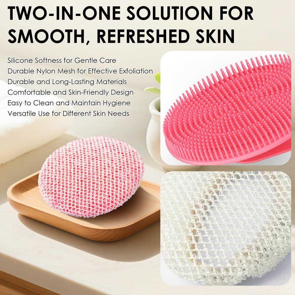 Système duo silicone et filet exfoliant INNERNEED pour nettoyer et lisser la peau.