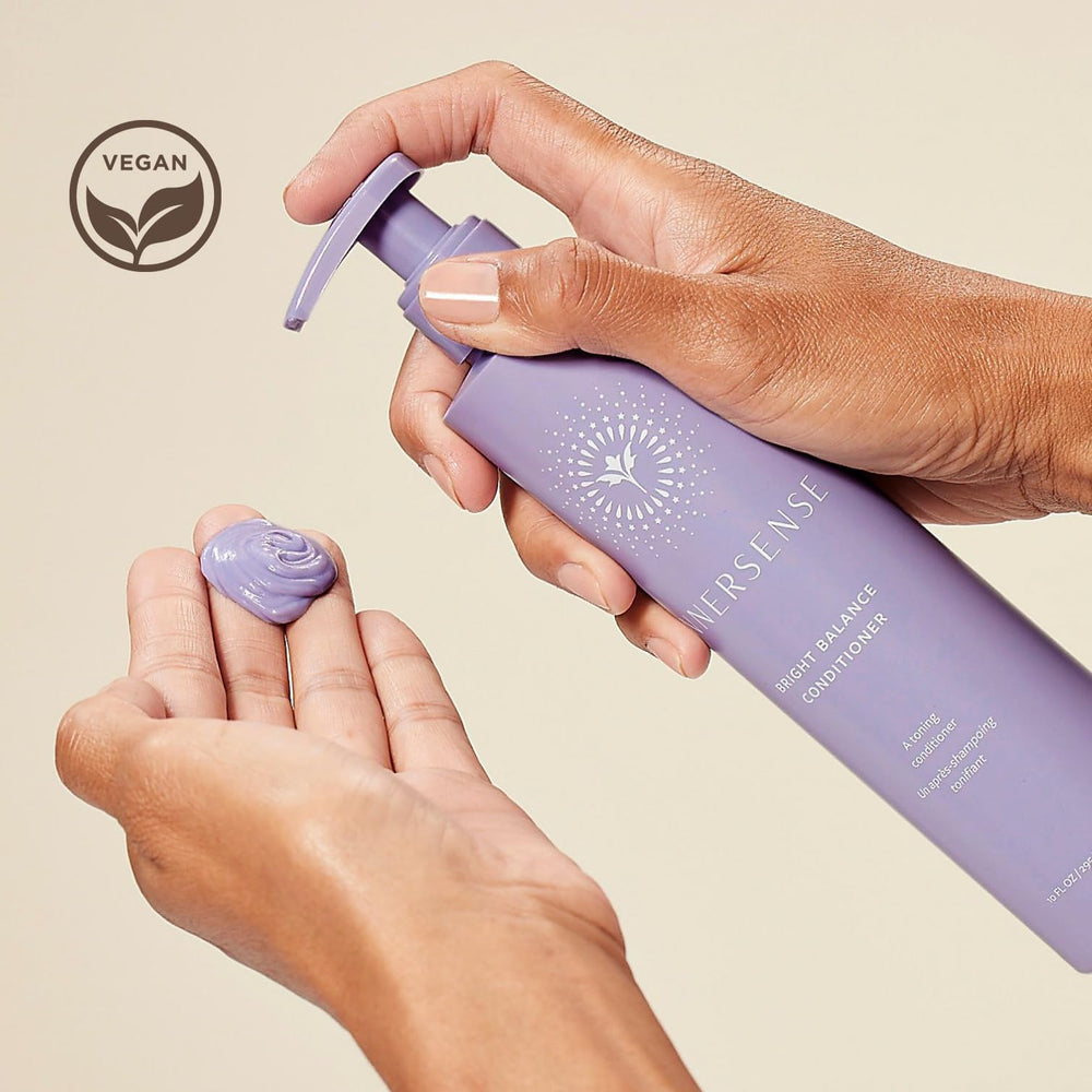 Étiquette INNERSENSE Bright Balance avec ingrédients naturels sans sulfates