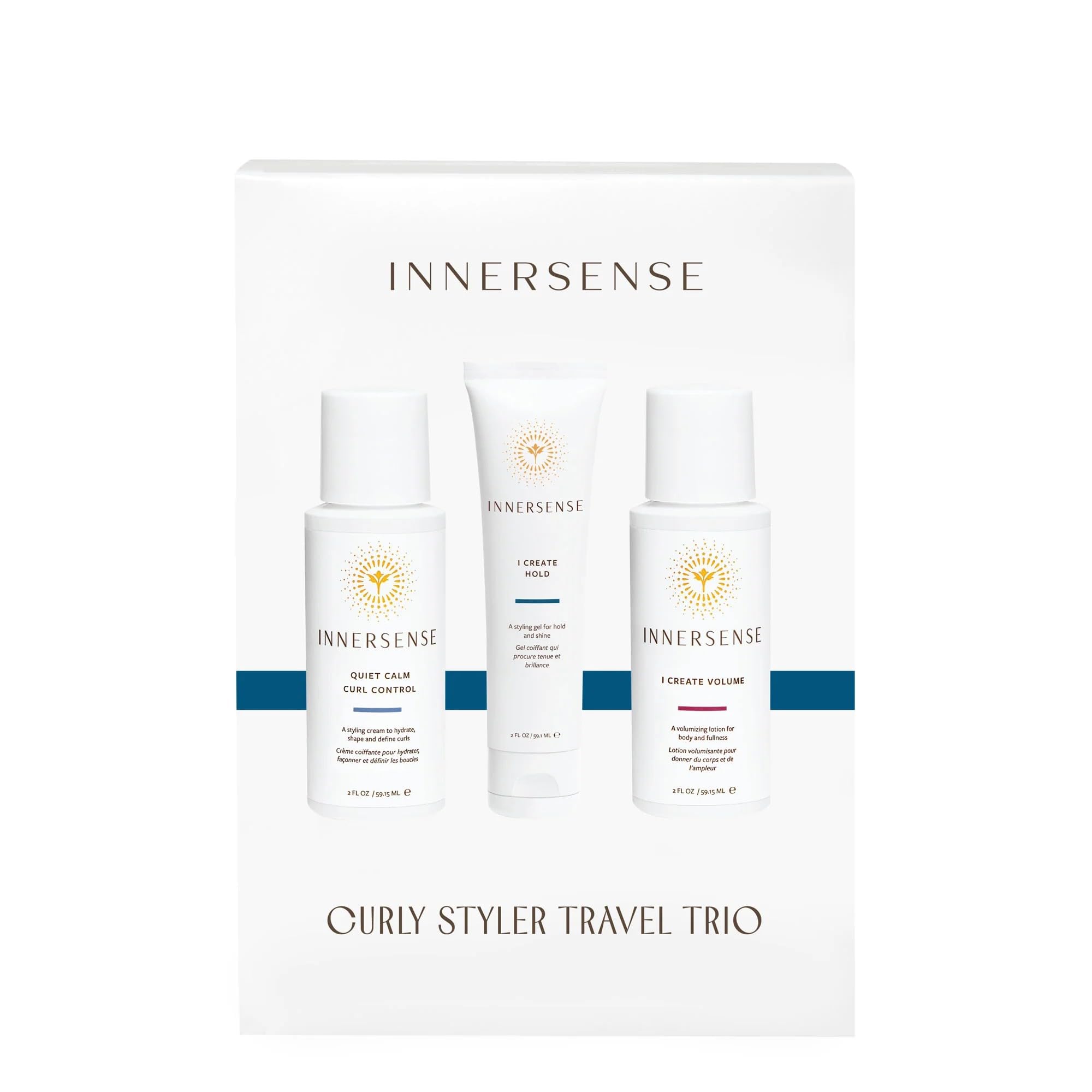 INNERSENSE Curly Styler Travel Trio: trio portable parfait pour les déplacements.