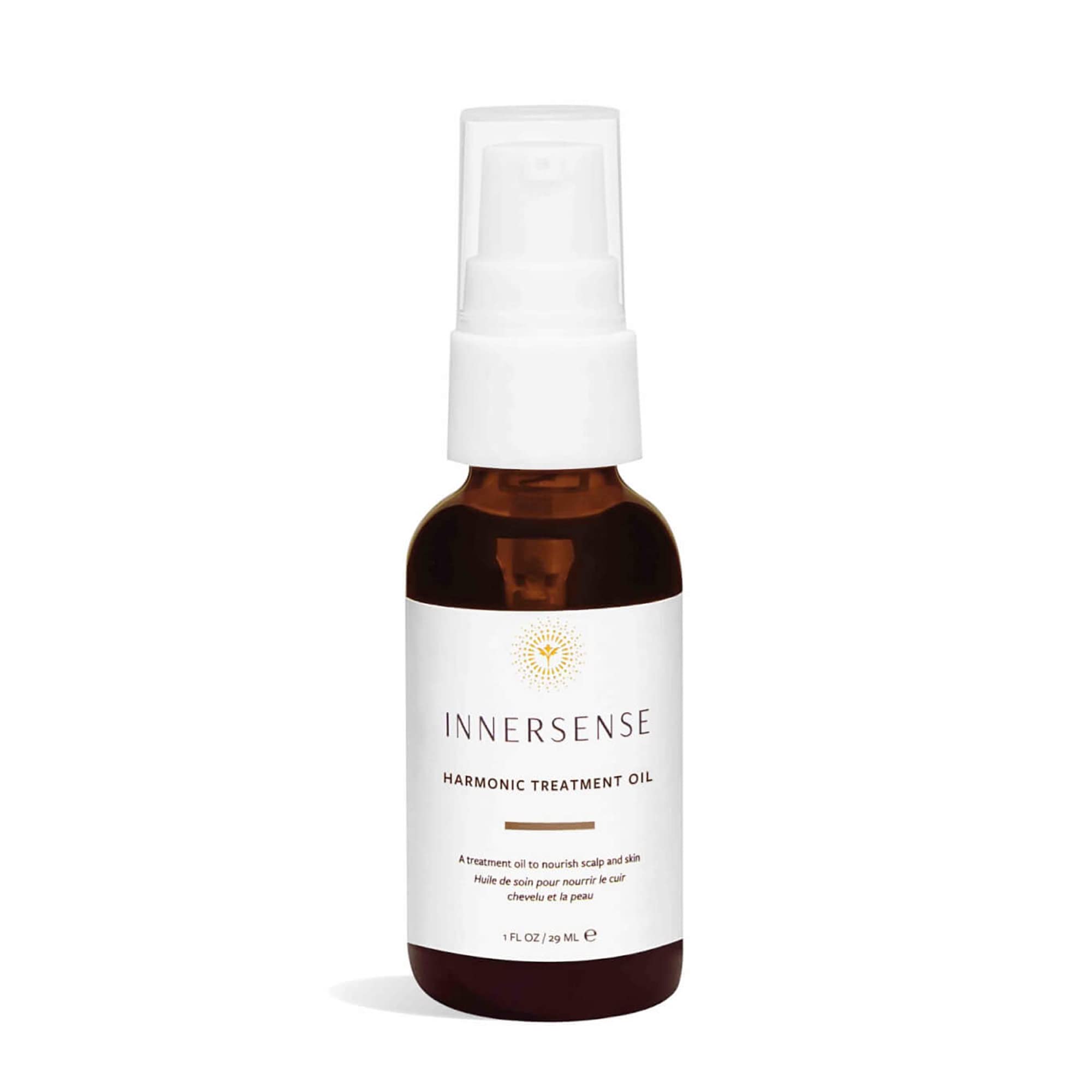 INNERSENSE huile traitante naturelle, versement sur bouteille nourrissant cuir chevelu et cheveux
