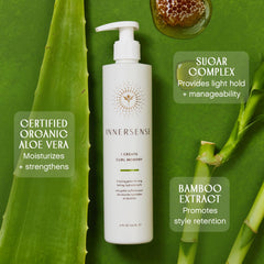 INNERSENSE I Create Curl Memory Gel, soin nourrissant qui protège les cheveux pendant le coiffage.