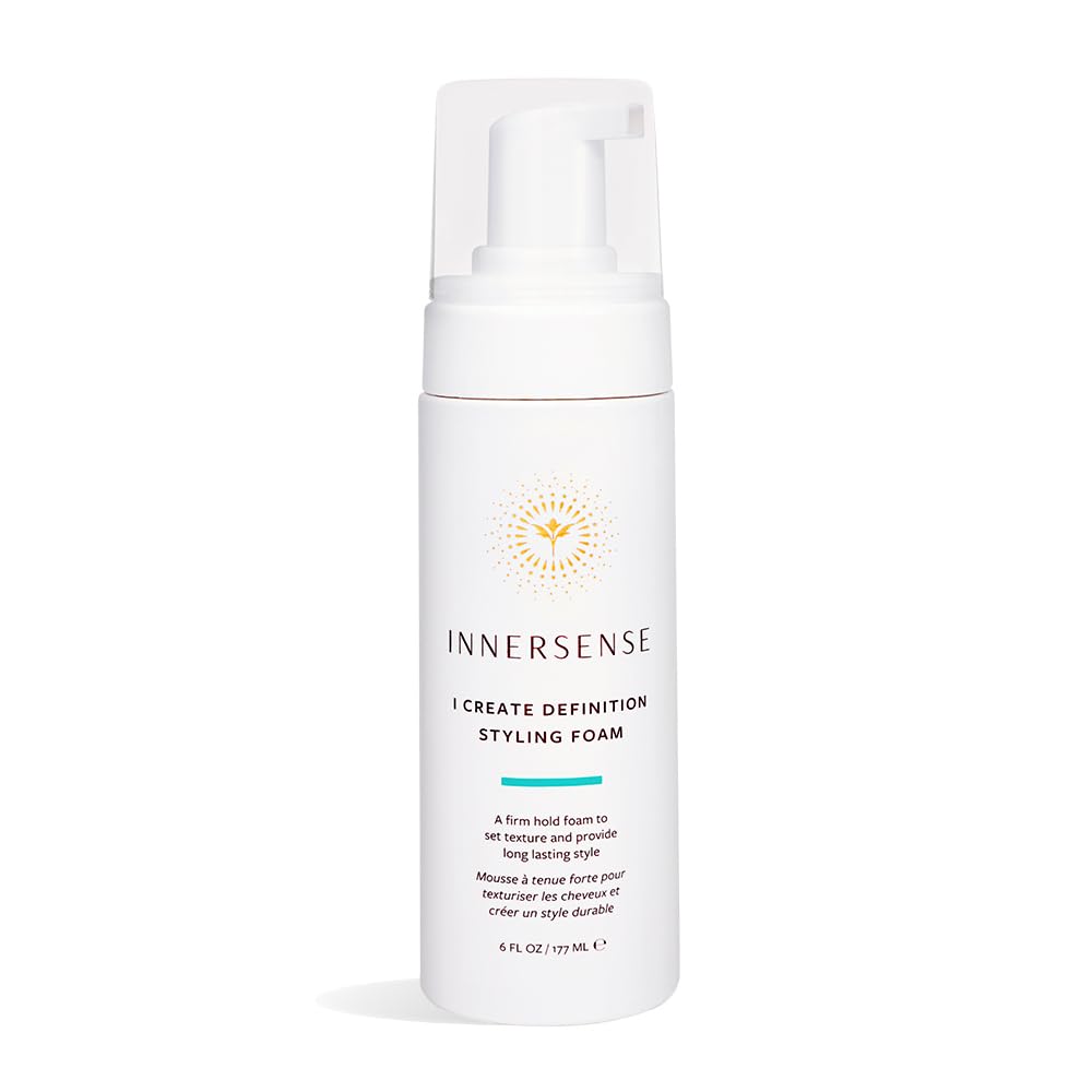 INNERSENSE I Create Definition Mousse – bouteille élégante pour boucles, maîtrise les frisottis.