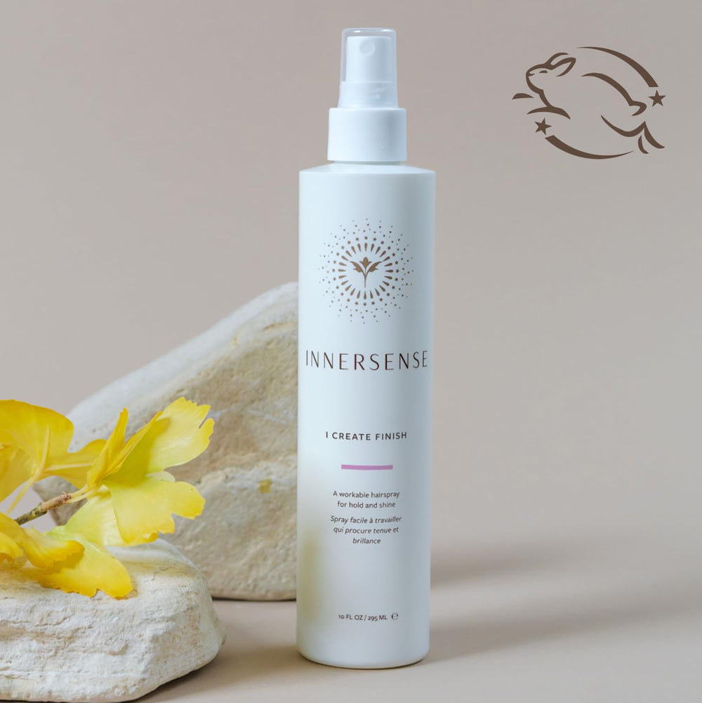 INNERSENSE I Create Finish Finishing Spray uses organic ingredients for clean, cruelty-free styling