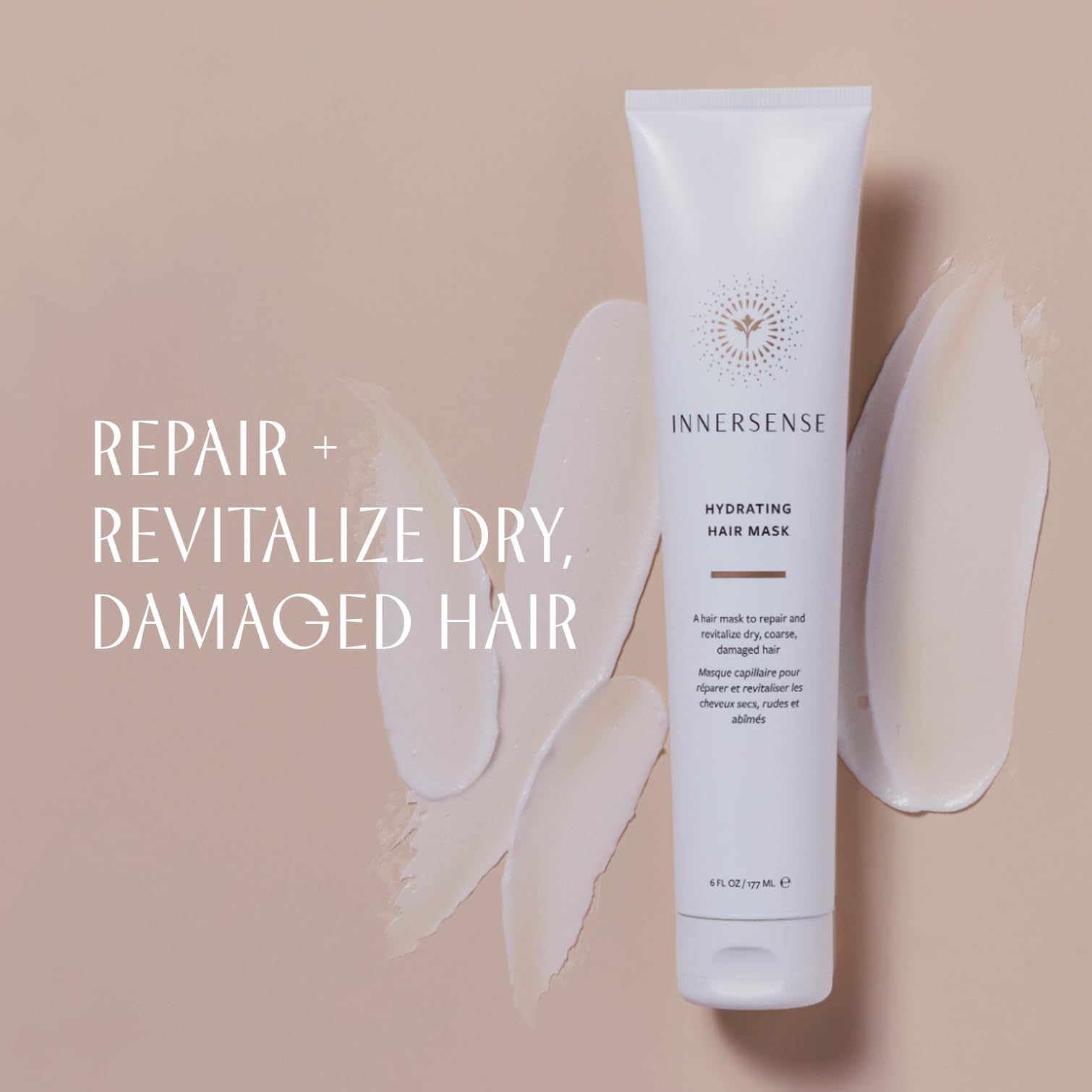 INNERSENSE Masque Hydratant Cheveux Routine Soin pour cheveux secs et bouclés.