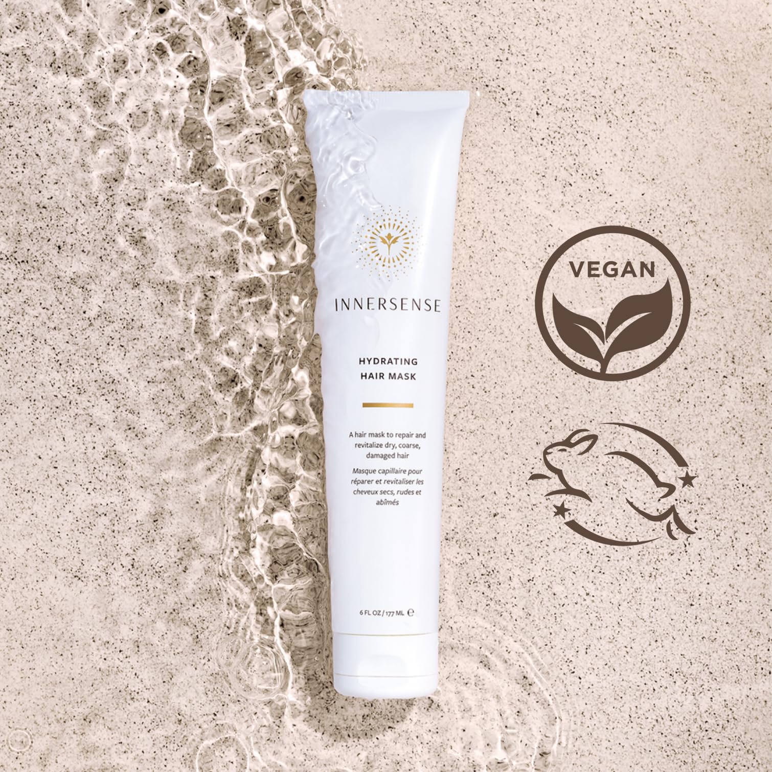 INNERSENSE Masque Hydratant Cheveux Texture Crème Veloutée facilitant le démêlage.