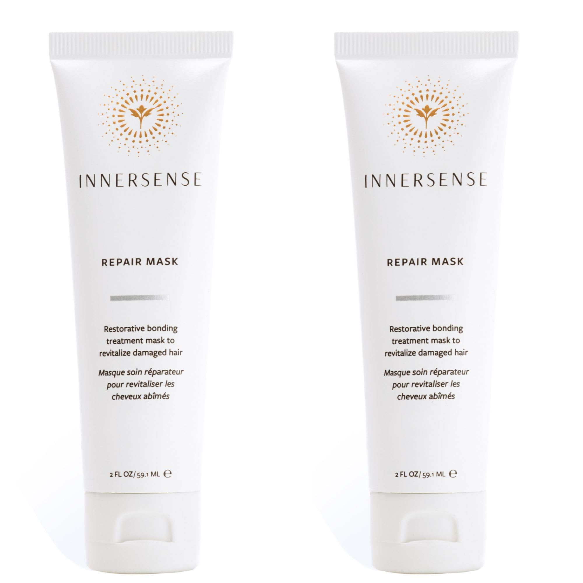 INNERSENSE Masque réparateur cheveux pack deux oz, cheveux plus forts et brillants