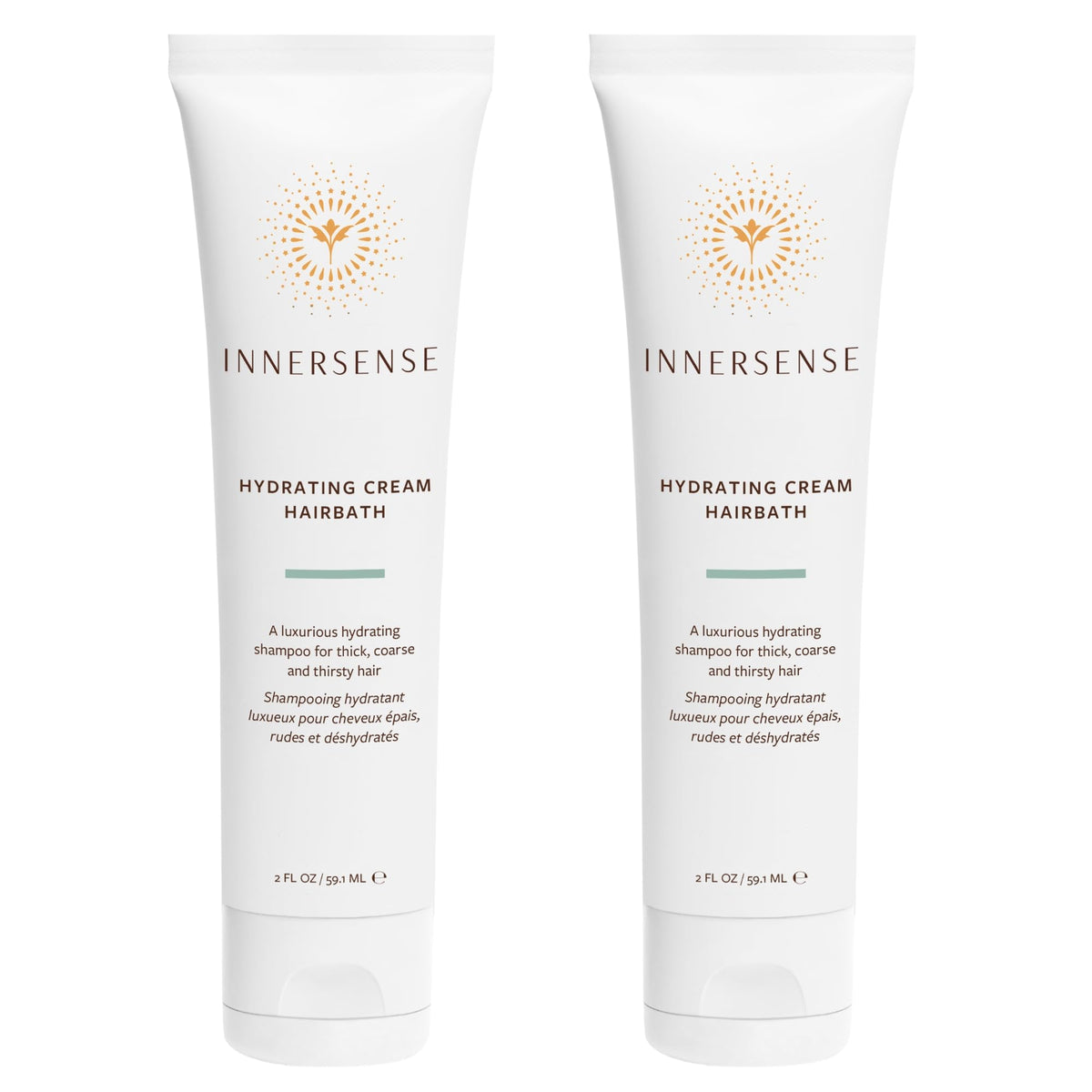 INNERSENSE Hydrating Cream Hairbath bottle promotes moisture for dry scalp