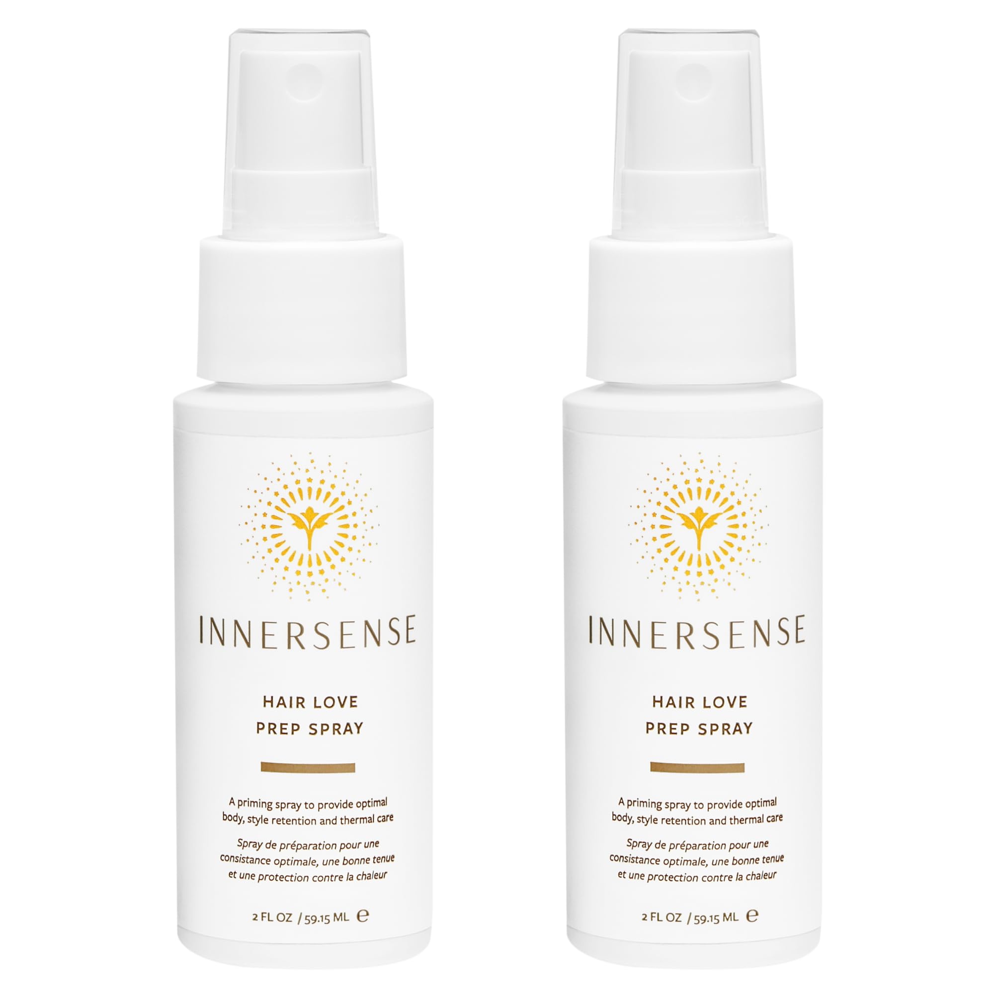 INNERSENSE Spray Préparateur, bouteille-pour, application fluide et tenue renforcée lors du coiffage