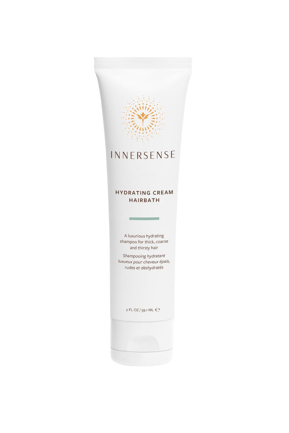 Flacon shampooing crème hydratant INNERSENSE prêt pour voyage et soin.