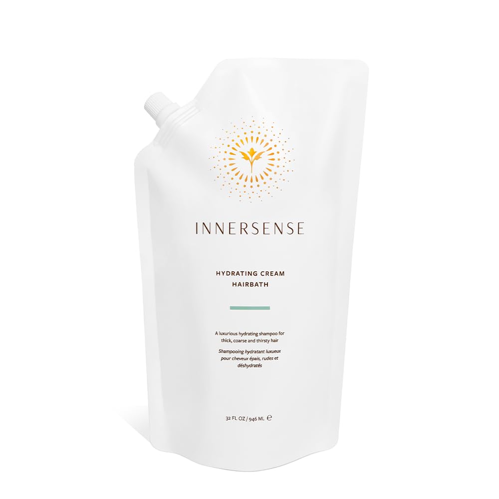 INNERSENSE Shampoing Hydratant en bouteille, offre hydratation en profondeur pour cheveux secs et épais.