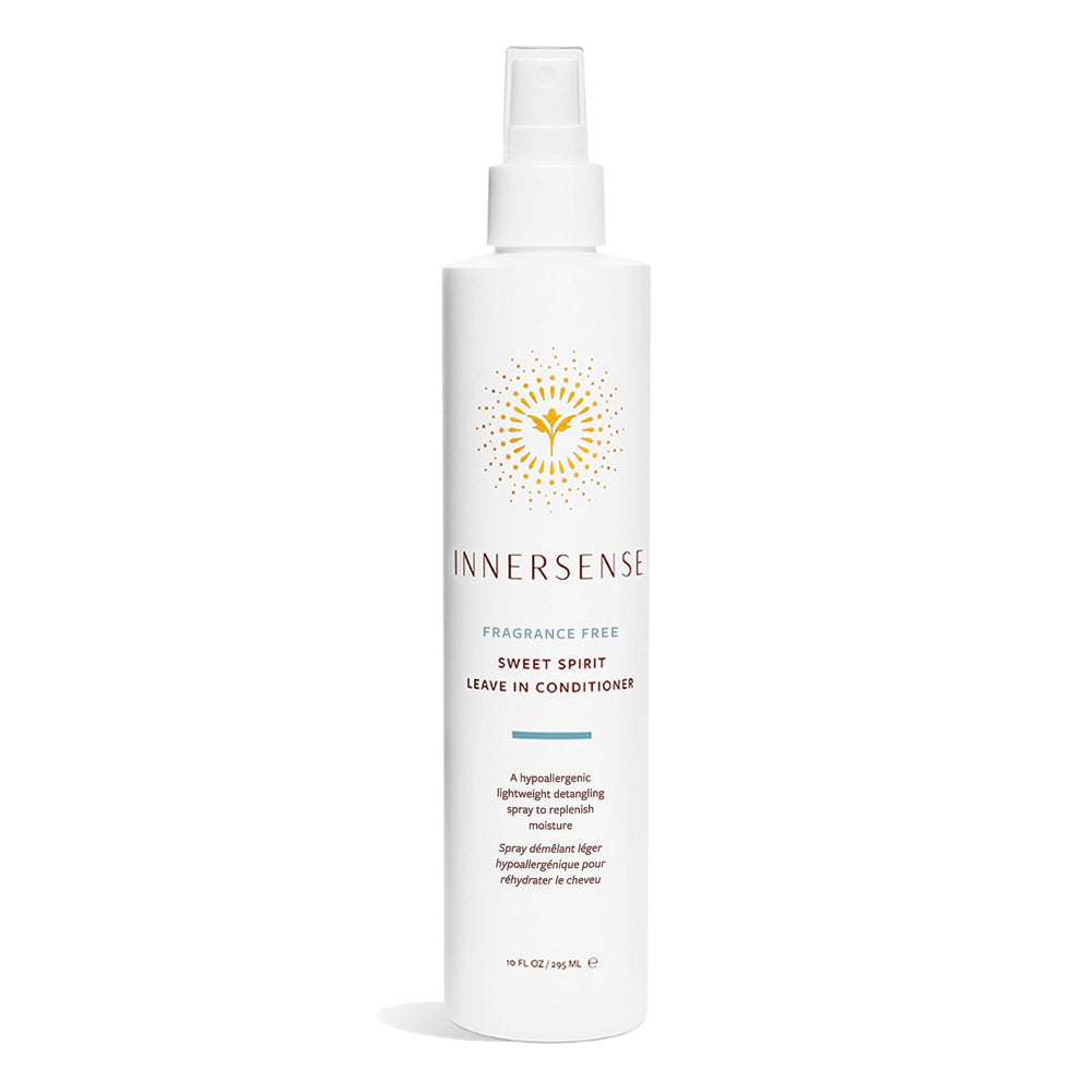 INNERSENSE Sweet Spirit : bouteille de soin sans rinçage facilitant le démêlage et l'hydratation.