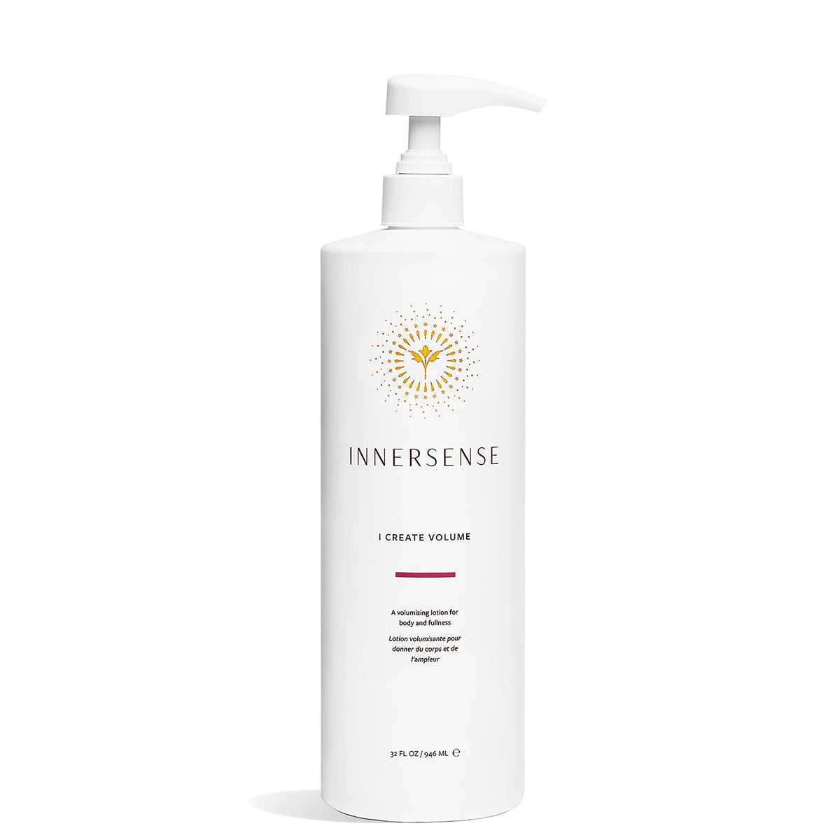 INNERSENSE Volume Lotion: bouteille-pompe prête à l'emploi pour une application rapide et précise.