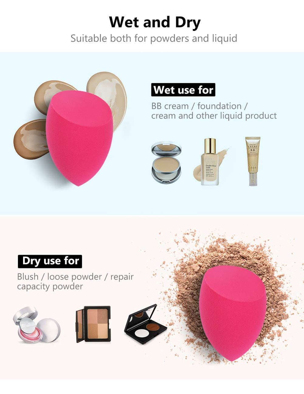 InnoGear éponges maquillage angles-contours pour une application précise