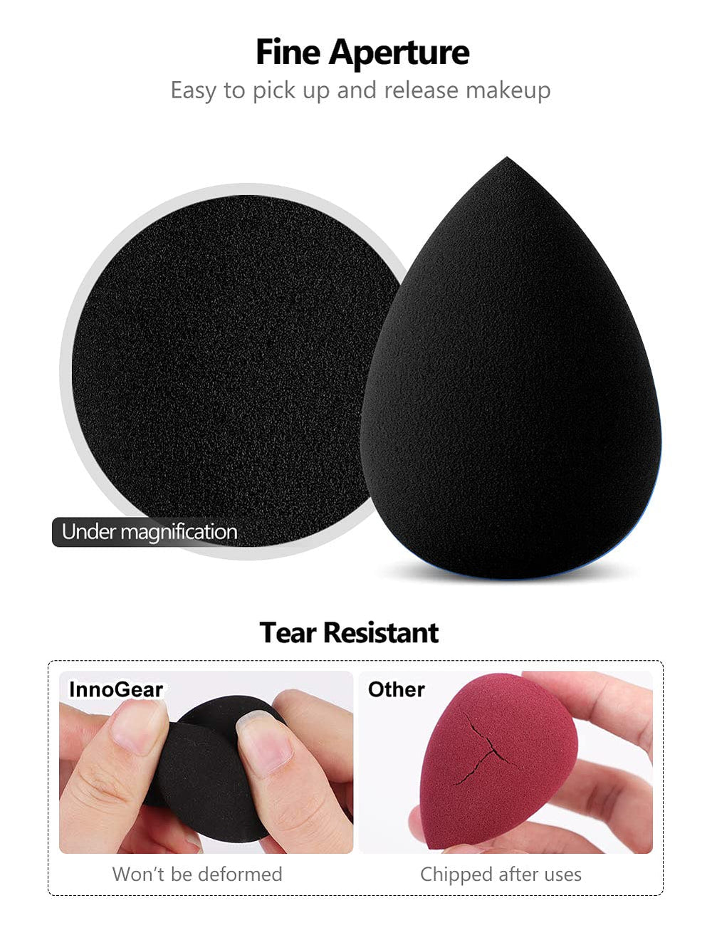 Éponge InnoGear douce et souple sans latex.