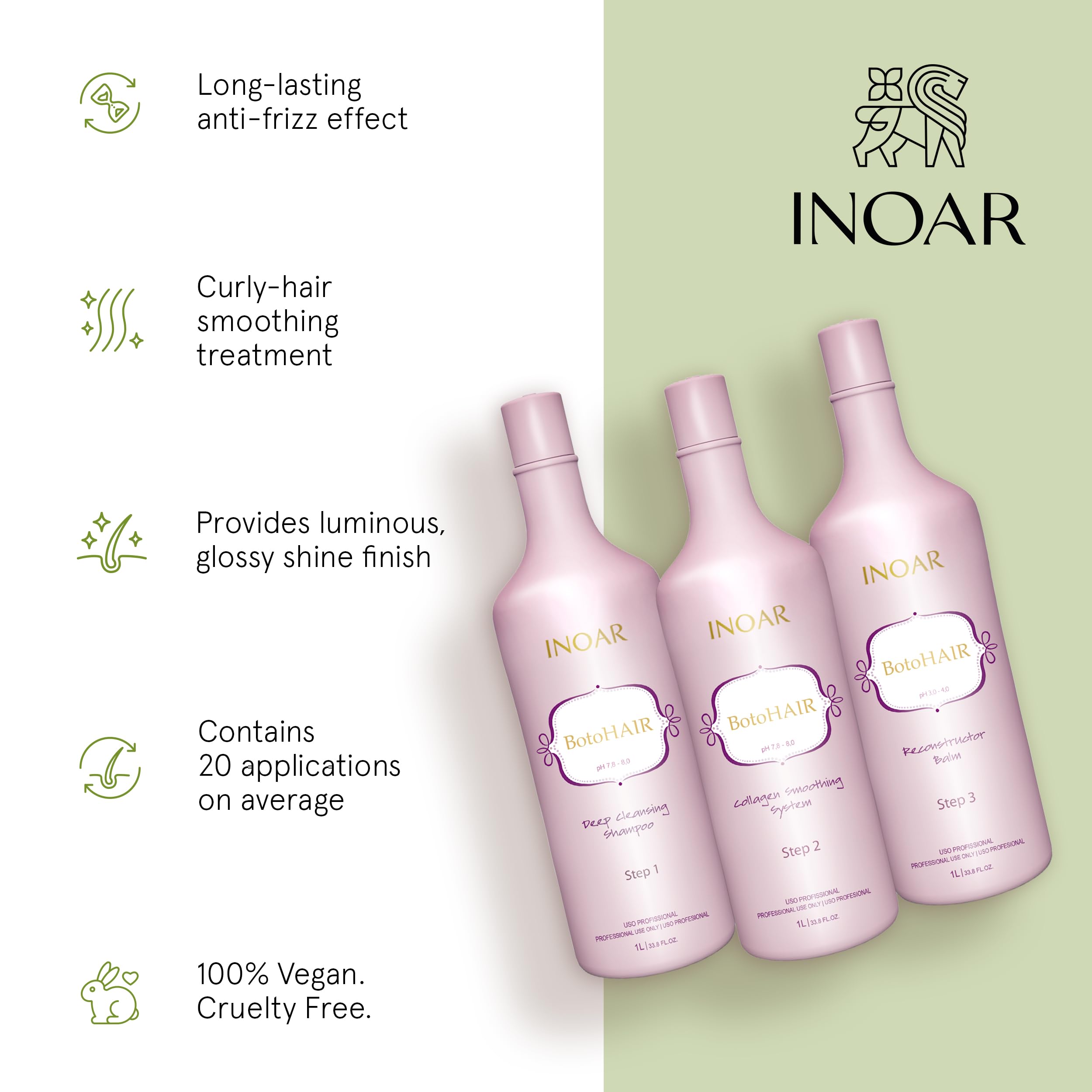 INOAR BotoHair Baume reconstructeur réhydrate et assouplit les cheveux